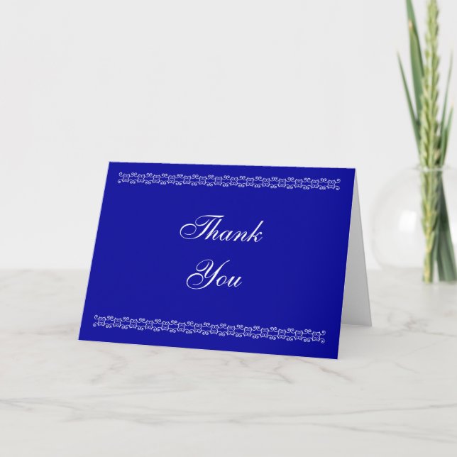 Blue Thank You Card (Front)