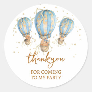 Blue Thank You for Coming Classic Round Sticker