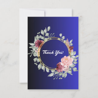 Blue thank you greeting cards