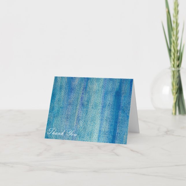 Blue Thank You Note Card (Front)