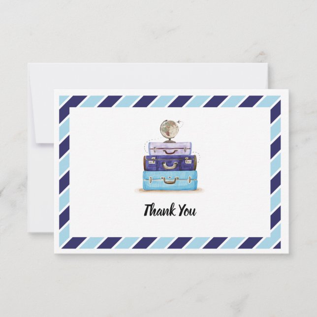 Blue Thank You Travel Shower Theme (Front)