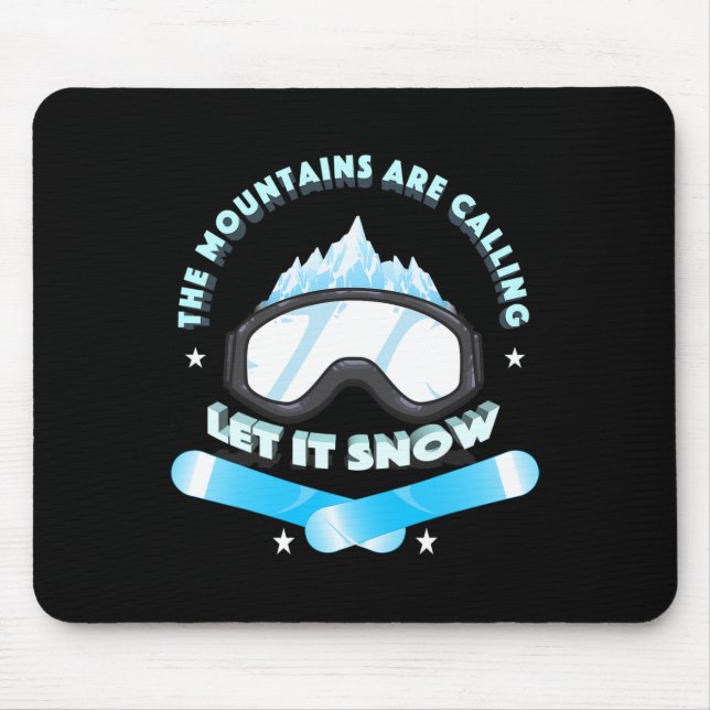 Blue The Mountains Are Calling Cool Novelty  Mouse Mat (Front)