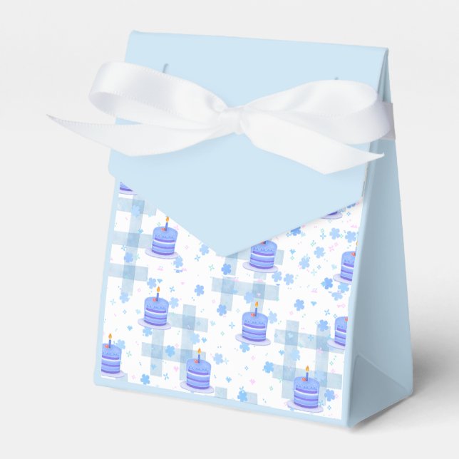 Blue-Themed Birthday Favour Box (Front Side)