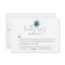 Blue Thistle Botanical Wedding RSVP Card