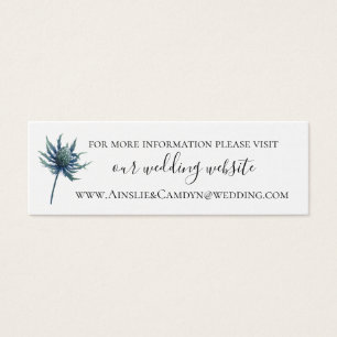 Blue Thistle Botanical Wedding Website