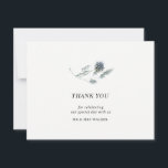 Blue Thistle Floral Thank You Note Card - flat<br><div class="desc">Blue Thistle Floral Thank You Note Card - folded Can be fully customised to suit your needs. © Gorjo Designs. Made for you via the Zazzle platform. // Folded version also available - check the store or contact me for the link to the relevant product listing // Looking for matching...</div>