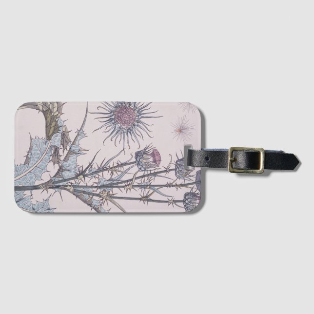 Blue Thistle Luggage Tag (Front Horizontal)