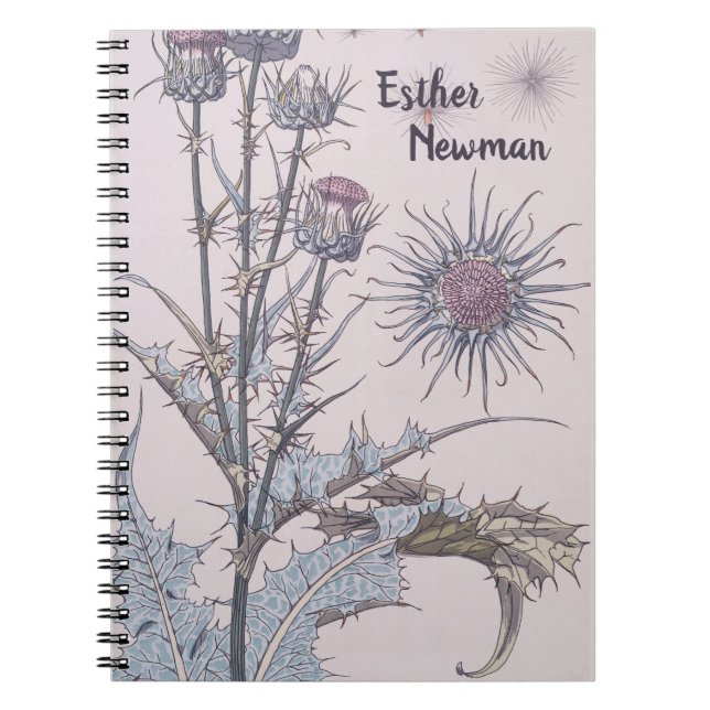Blue Thistle Notebook (Front)