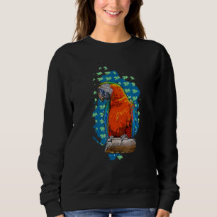 Blue Throated Macaw Parrot Bird Macaw Caninde Maca Sweatshirt