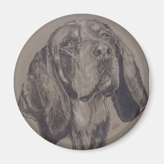 Blue Tick Coonhound Magnet (Front)
