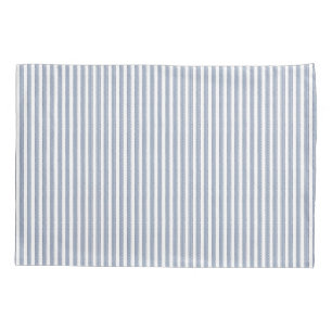 Blue Ticking Stripe Pillow Case - Vintage Look