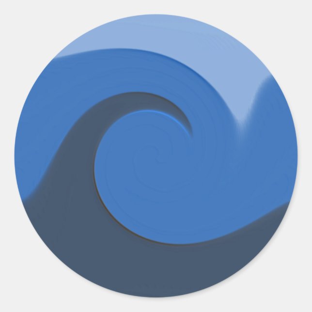 "Blue Tide" - Envelope Seal/Sticker Classic Round Sticker (Front)