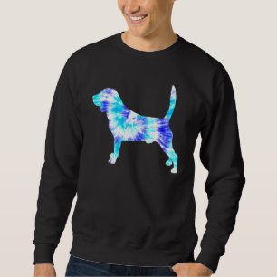 Blue Tie Dye Beagle Dog Hippie Peace Animal Men Sweatshirt