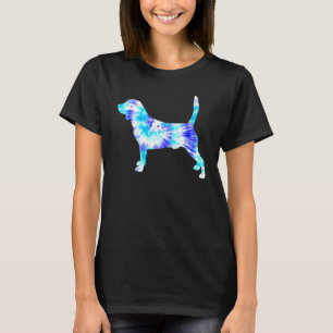 Blue Tie Dye Beagle Dog Hippie Peace Animal Men T-Shirt