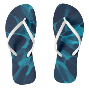 Blue Tie-dye Flip Flops