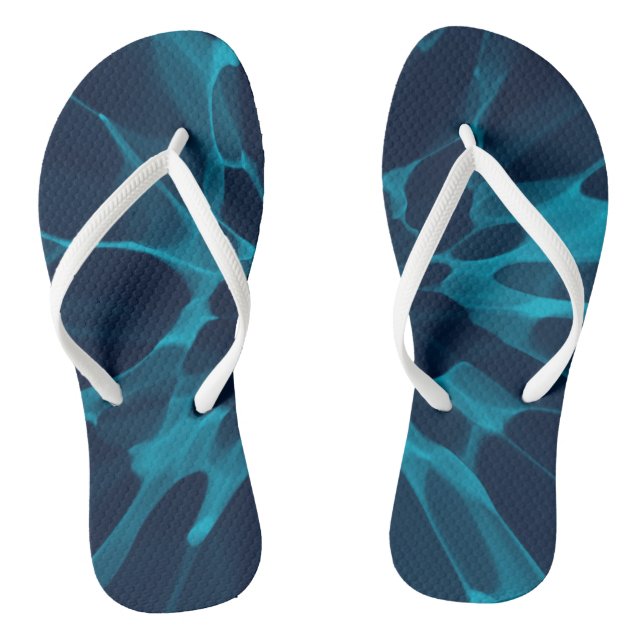 Blue Tie-dye Flip Flops (Footbed)