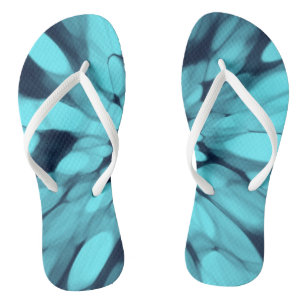Blue Tie-dye Flip Flops