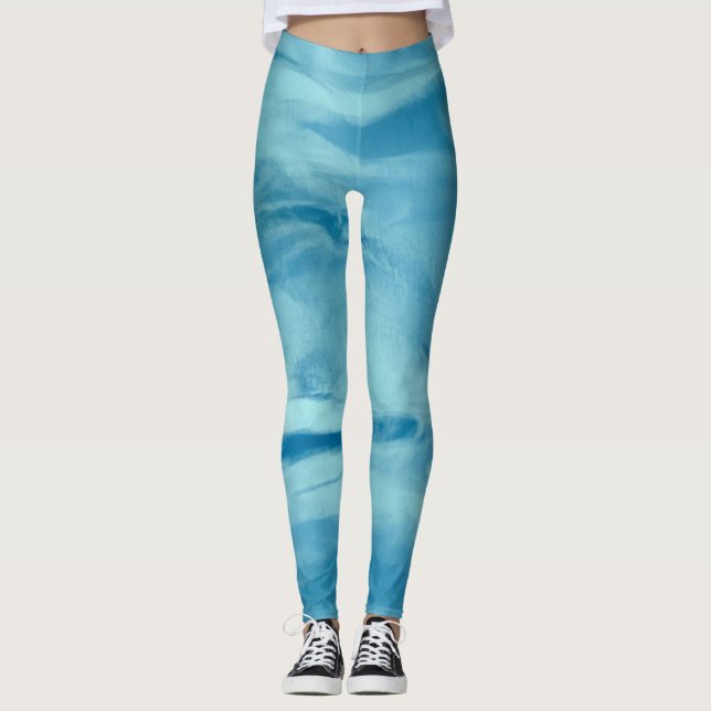 Blue Tie Dye Leggings (Front)