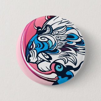 Blue Tiger 6 Cm Round Badge
