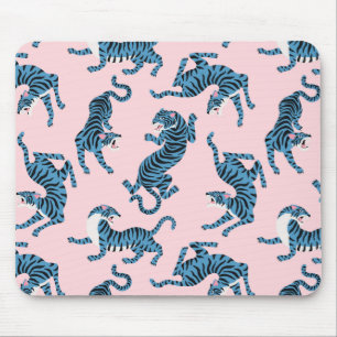 Blue Tiger Asian Pattern Mouse Mat