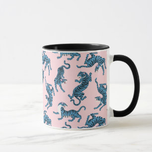 Blue Tiger Asian Pattern Mug