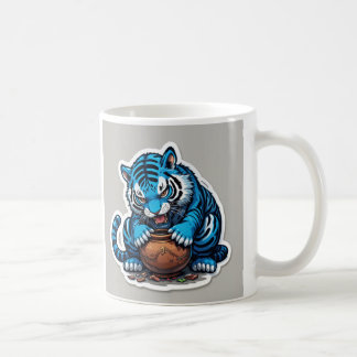 Blue tiger coffee mug