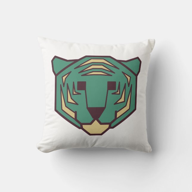 Blue Tiger Head Cushion (Front)