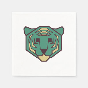 Blue Tiger Head Napkin
