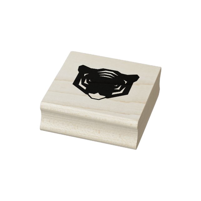 Blue Tiger Head Rubber Stamp (Stamp)