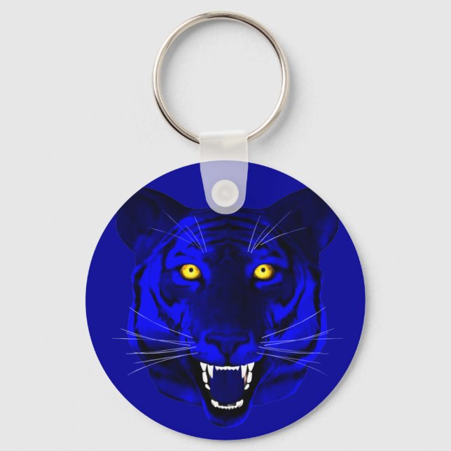 Blue Tiger Key Ring (Front)