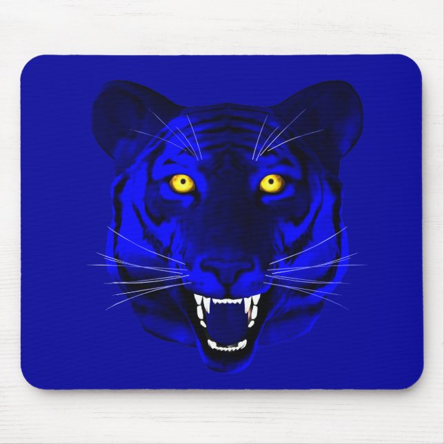 Blue Tiger Mouse Mat (Front)