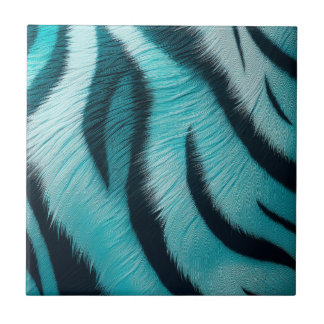 Blue Tiger Stripe  Tile