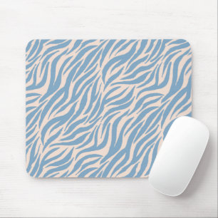 Blue Tiger Stripes Animal Pattern Mouse Mat