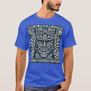 Blue Tiki god For Your Tiki Bar VNeck  T-Shirt