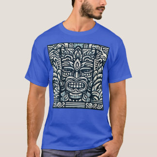 Blue Tiki god For Your Tiki Bar VNeck  T-Shirt