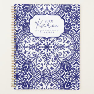 Blue Tile Bliss Hardcover Planner