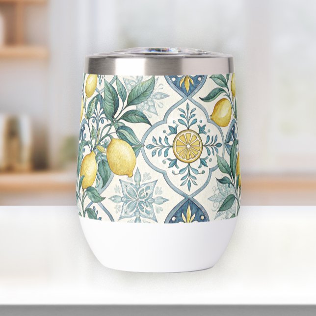 Blue Tile French Country Lemon Pattern  (Creator Uploaded)