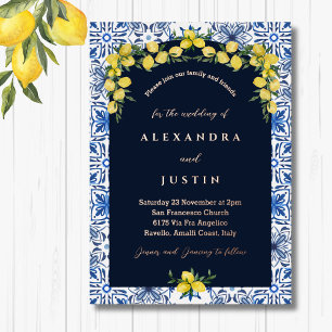 Blue Tile Italian Lemon Mediterranean Wedding