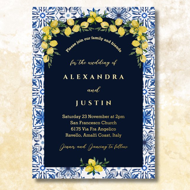 Blue Tile Lemon Italian Mediterranean Wedding (Creator Uploaded)