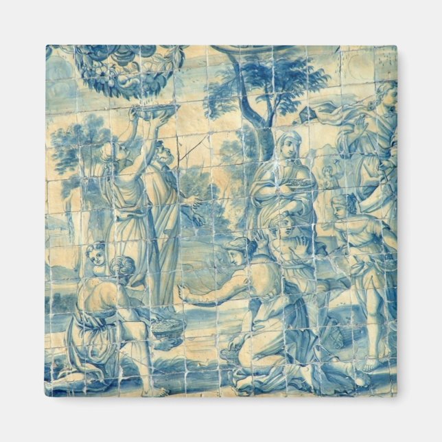 Blue tile magnet (Front)