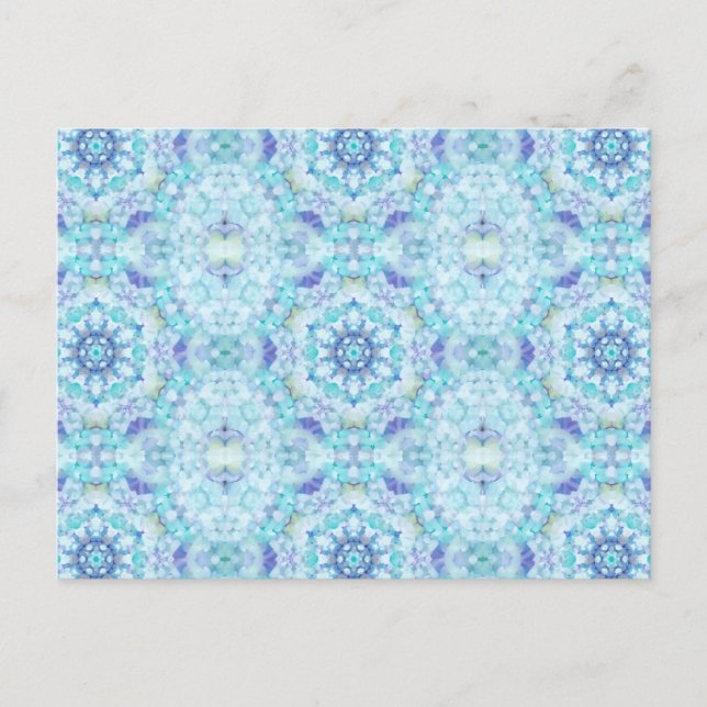 Blue Tile Mandala Postcard (Front)