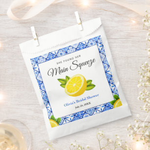 Blue Tile She Found Her Main Squeeze Bridal Shower Favour Bags