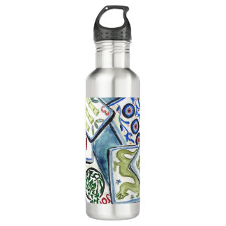 Blue Tiles 710 Ml Water Bottle