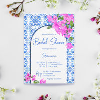 Blue Tiles and Bougainvillea elegant Mediterranean