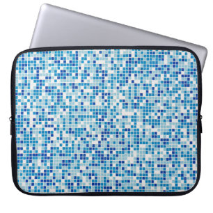 Blue tiles background laptop sleeve