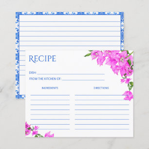 Blue Tiles Bougainvillea Mediterranean Recipe card