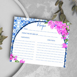 Blue Tiles Bougainvillea Mediterranean Recipe card