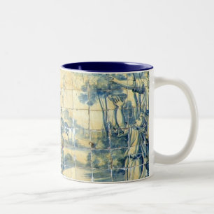 Blue tiles (Full picture) Two-Tone Coffee Mug