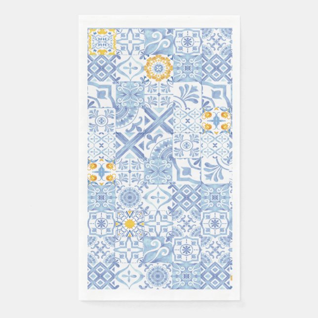 Blue tiles, Italian inspired  Napkin (Front)