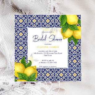Blue tiles lemon Amalfi Positano bridal shower